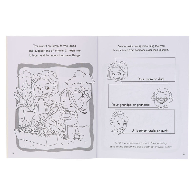 Wise Words for Little Hearts Coloring and Activity Book by Agnes de Bezenac