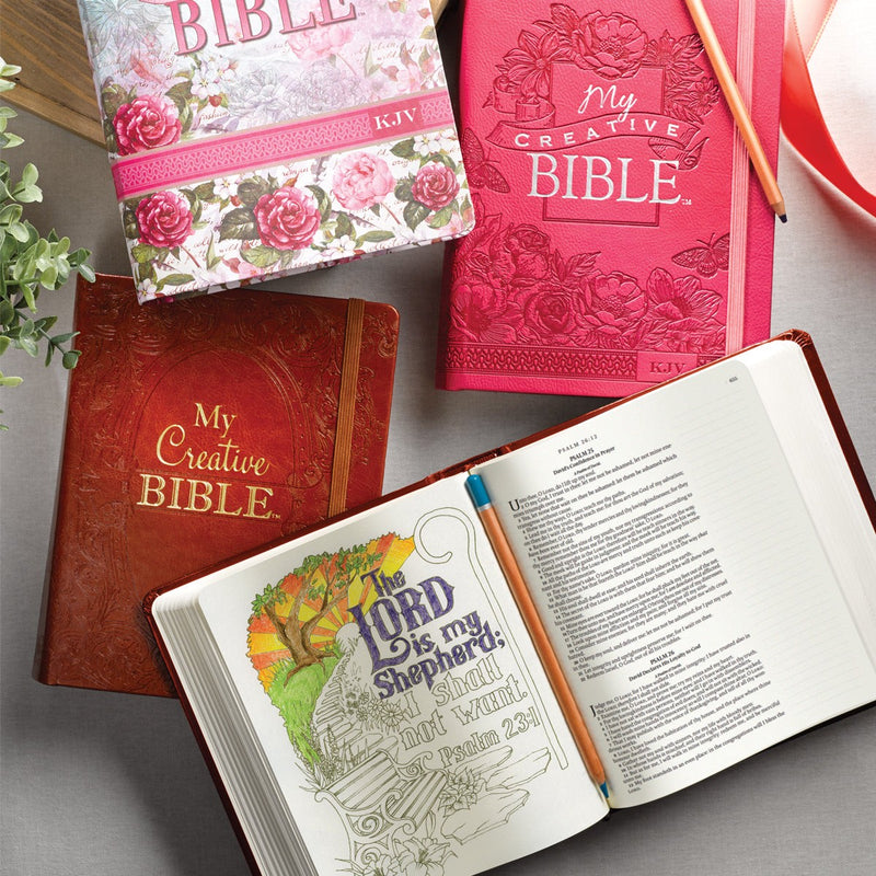 Bright Pink Faux Leather Hardcover KJV My Creative Bible