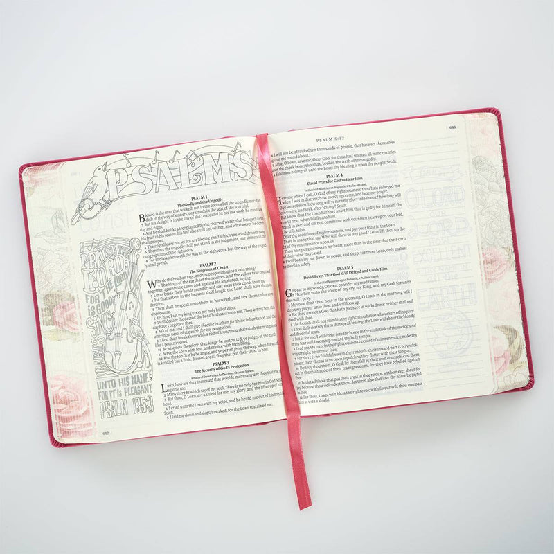 Bright Pink Faux Leather Hardcover KJV My Creative Bible