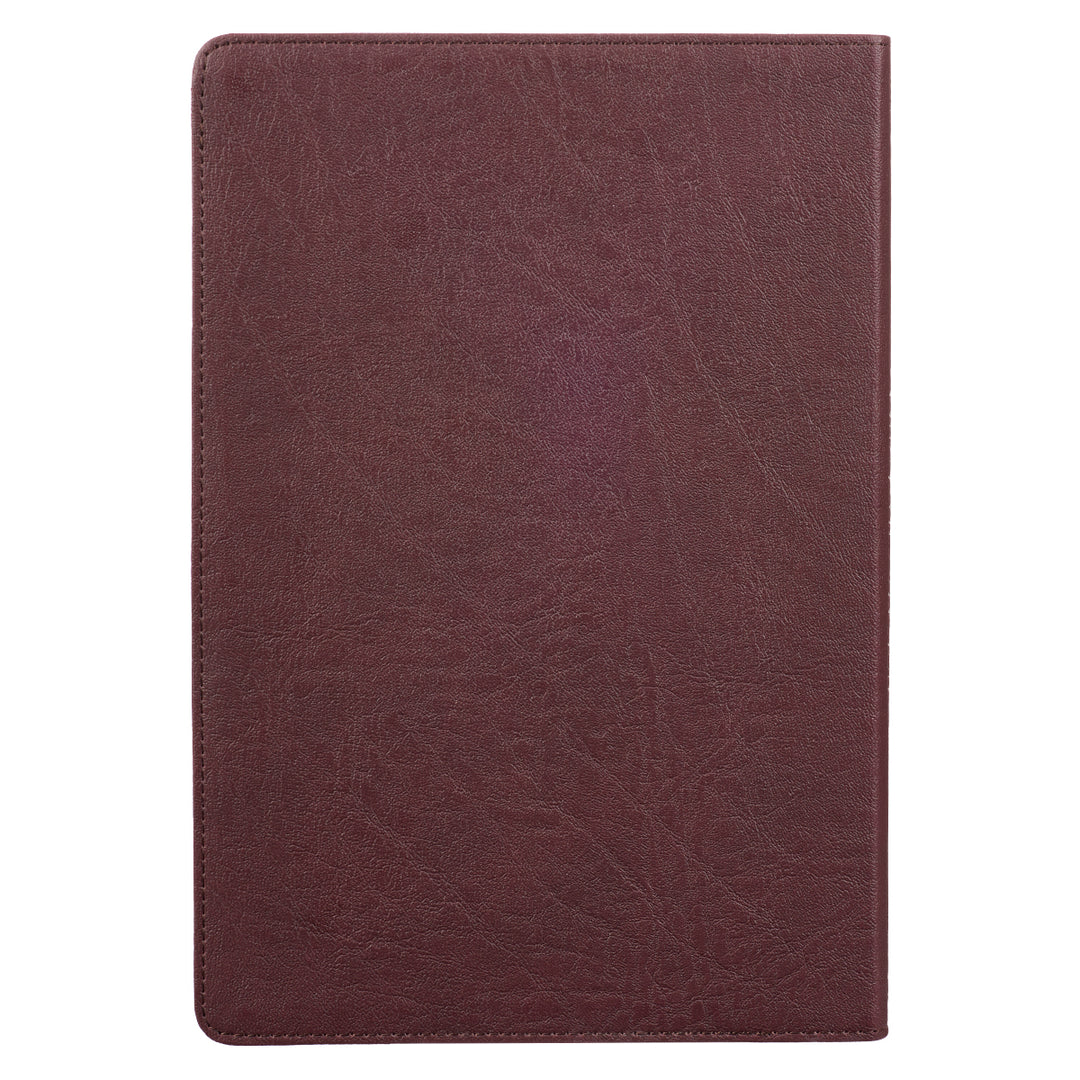 Purple and Brown Faux Leather Large Print Thinline KJV Bible