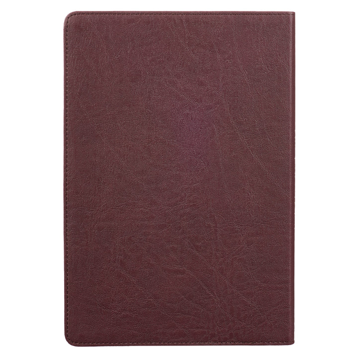 Purple and Brown Faux Leather Large Print Thinline KJV Bible