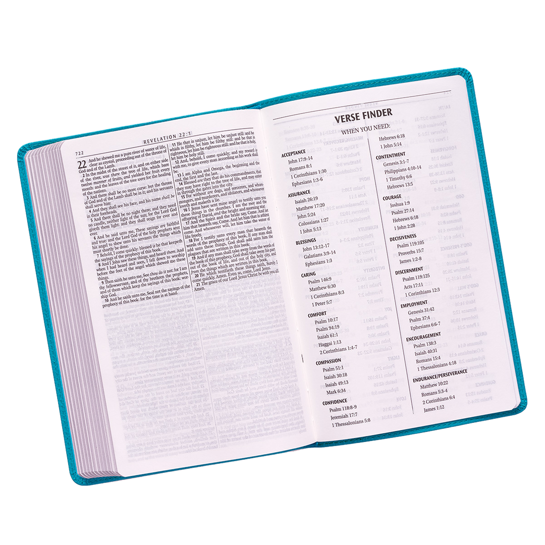 Teal Faux Leather King James Version Gift Edition Bible