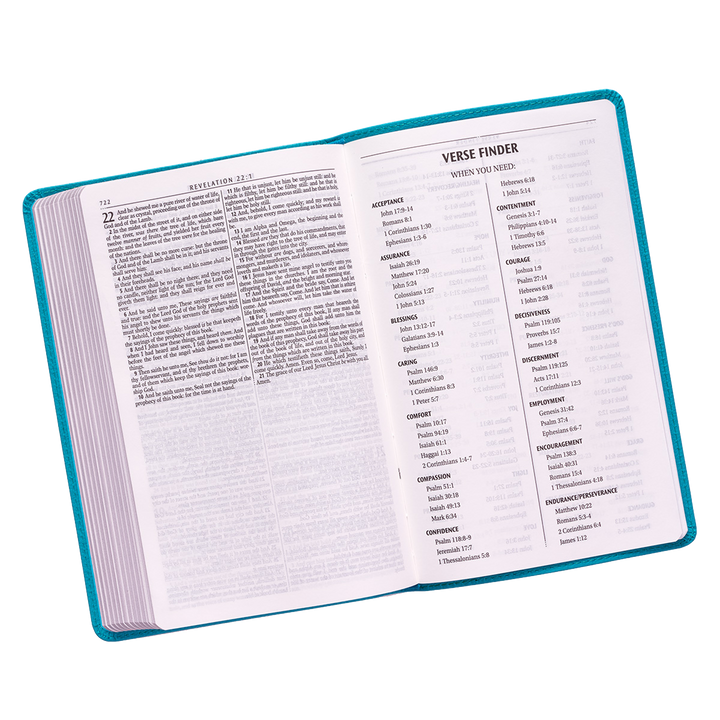 Teal Faux Leather King James Version Gift Edition Bible