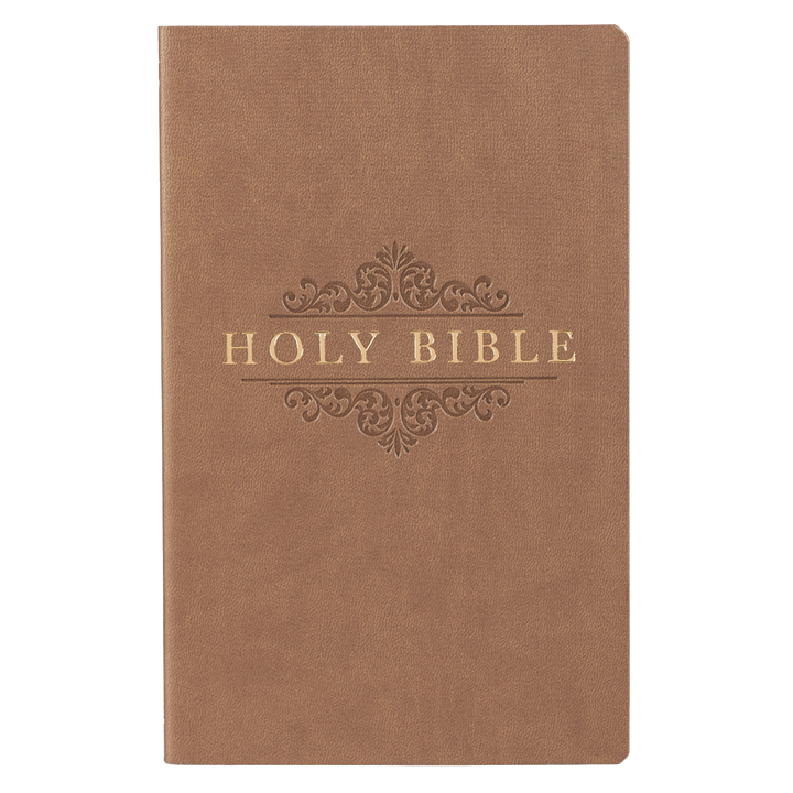 Tan Faux Leather King James Version Gift and Award Bible
