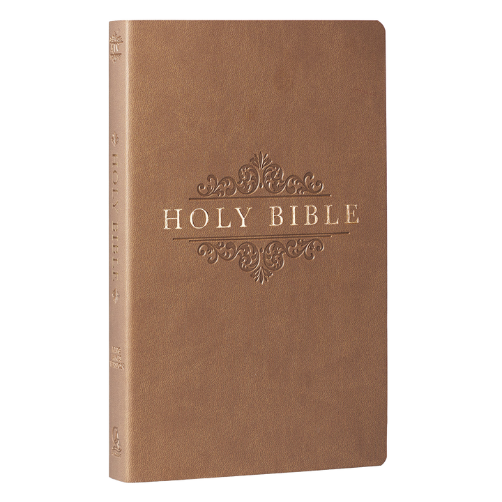 Tan Faux Leather King James Version Gift and Award Bible