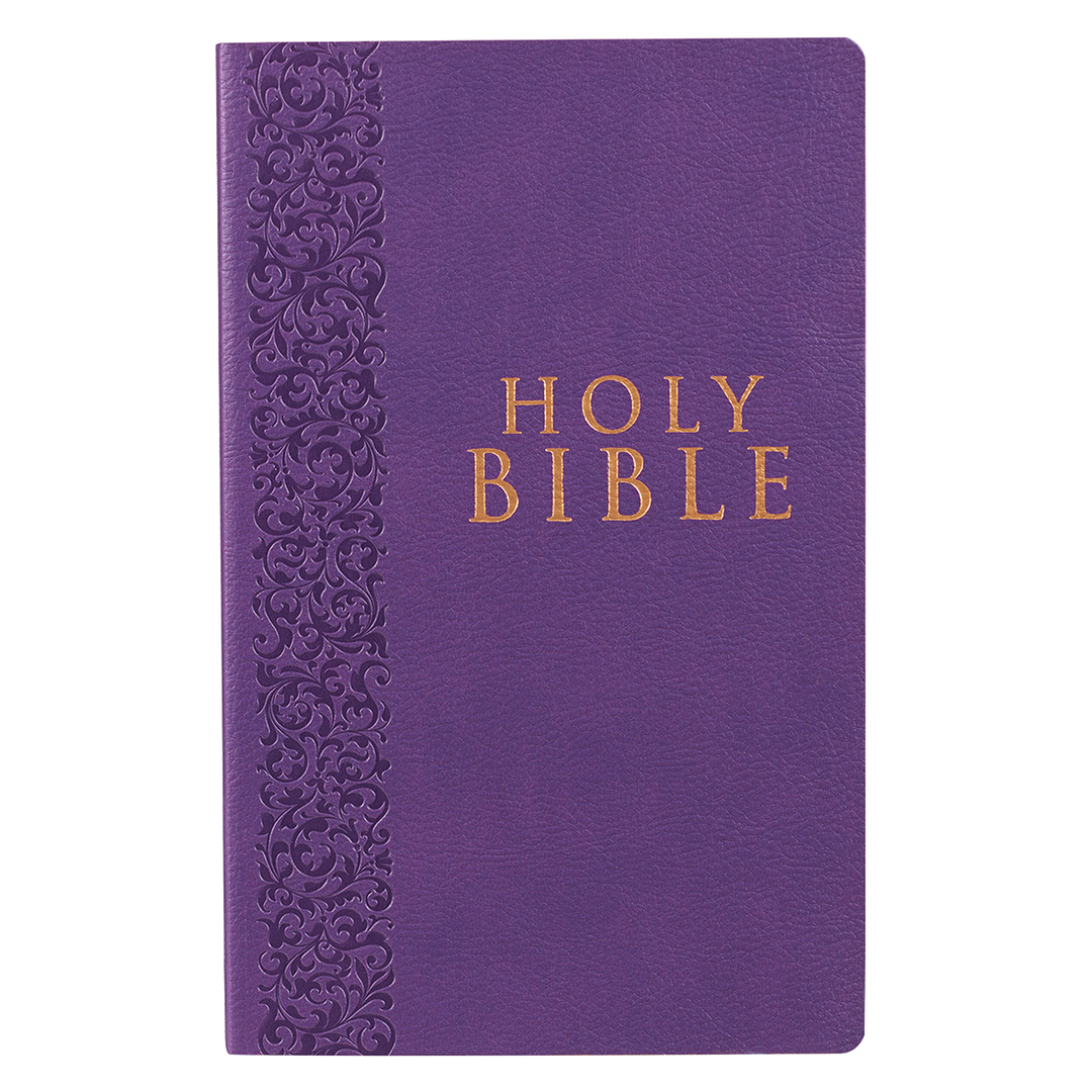 Purple Faux Leather King James Version Gift and Award Bible