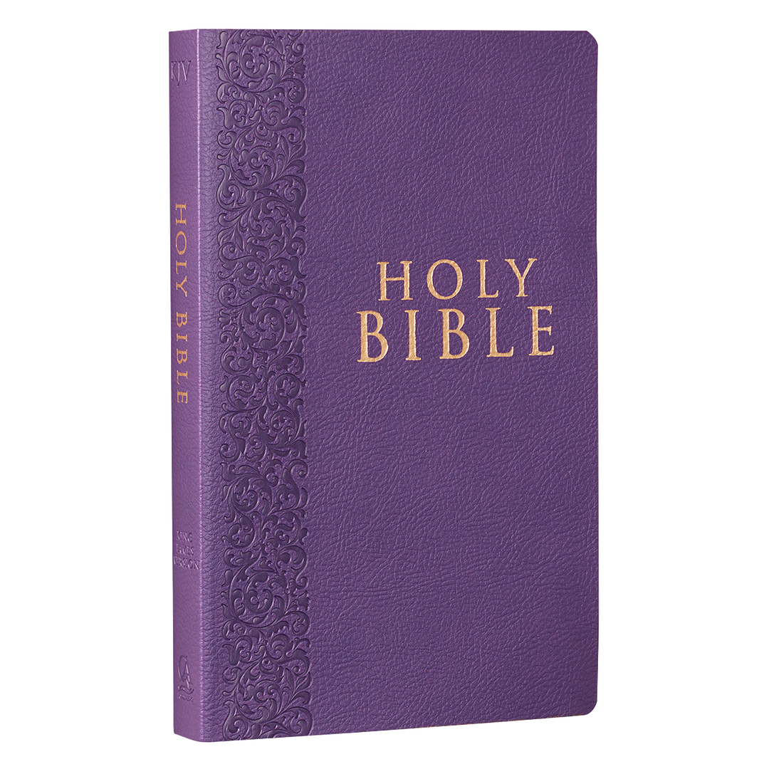 Purple Faux Leather King James Version Gift and Award Bible
