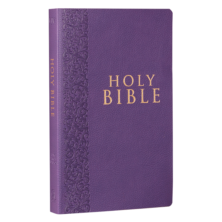 Purple Faux Leather King James Version Gift and Award Bible