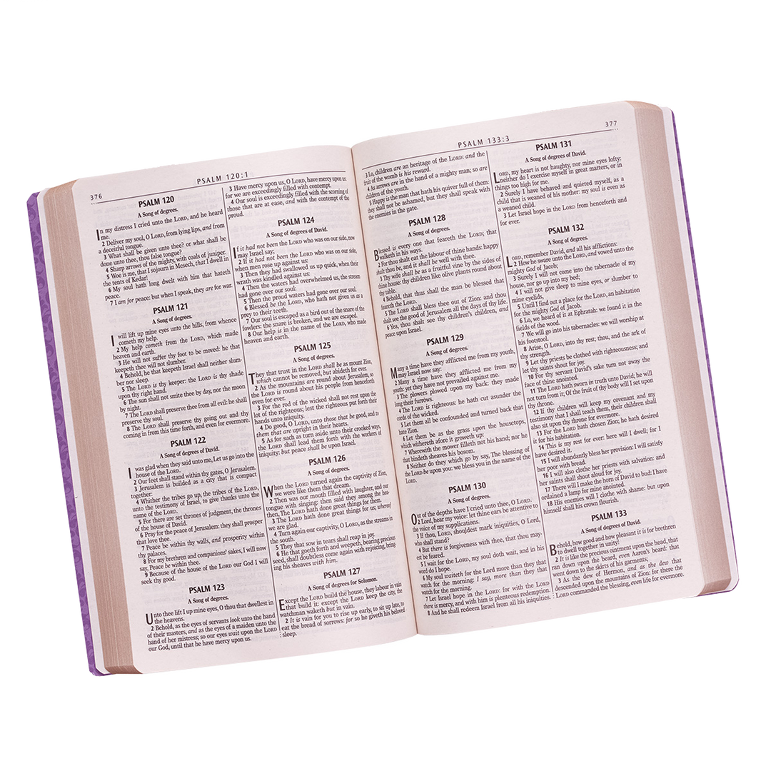 Purple Faux Leather King James Version Gift and Award Bible