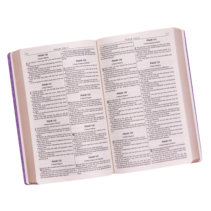 Purple Faux Leather King James Version Gift and Award Bible