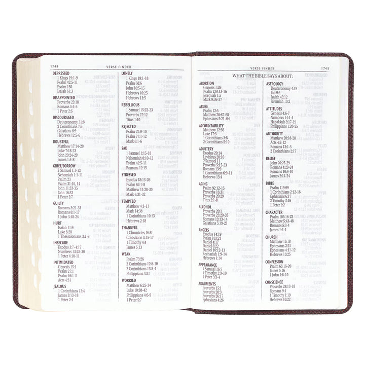 Dark Brown Faux Leather Giant Print Standard-size King James Version Bible with Thumb Index