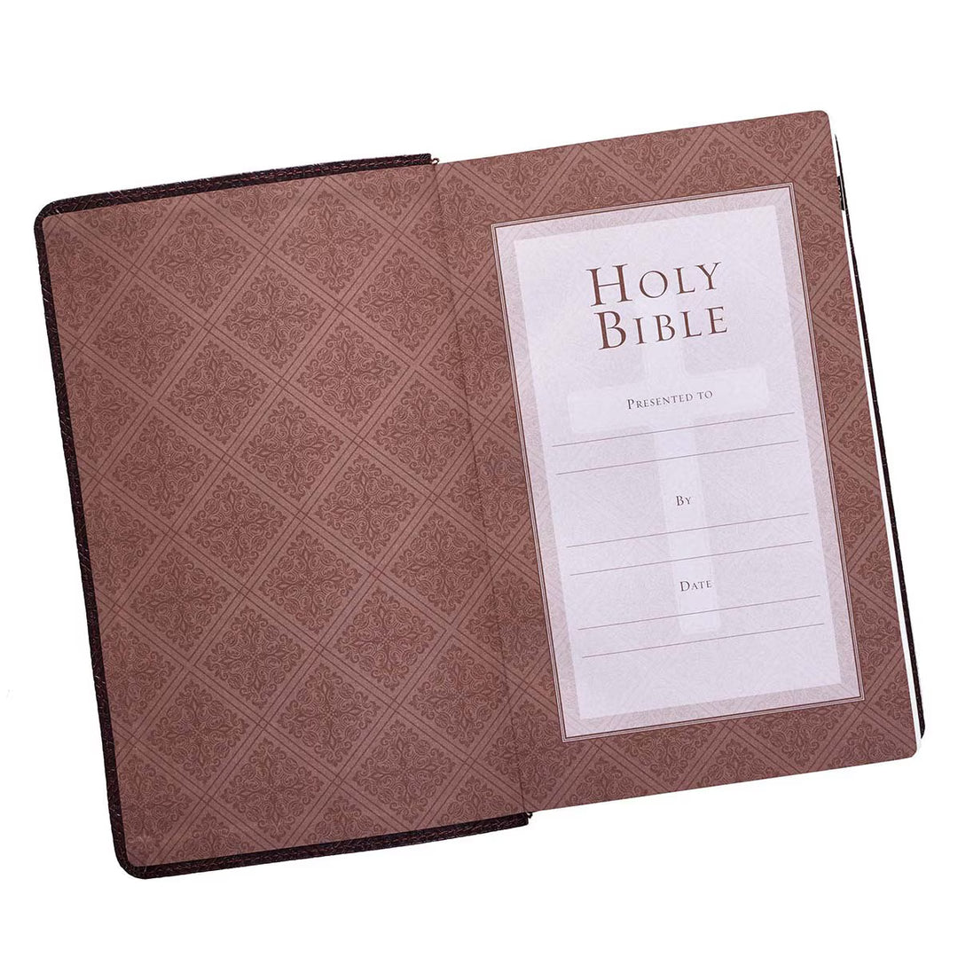 Dark Brown Faux Leather Giant Print Standard-size King James Version Bible with Thumb Index
