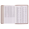 Saddle Tan Faux Leather Super Giant Print King James Version Bible