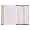 Saddle Tan Faux Leather Super Giant Print King James Version Bible