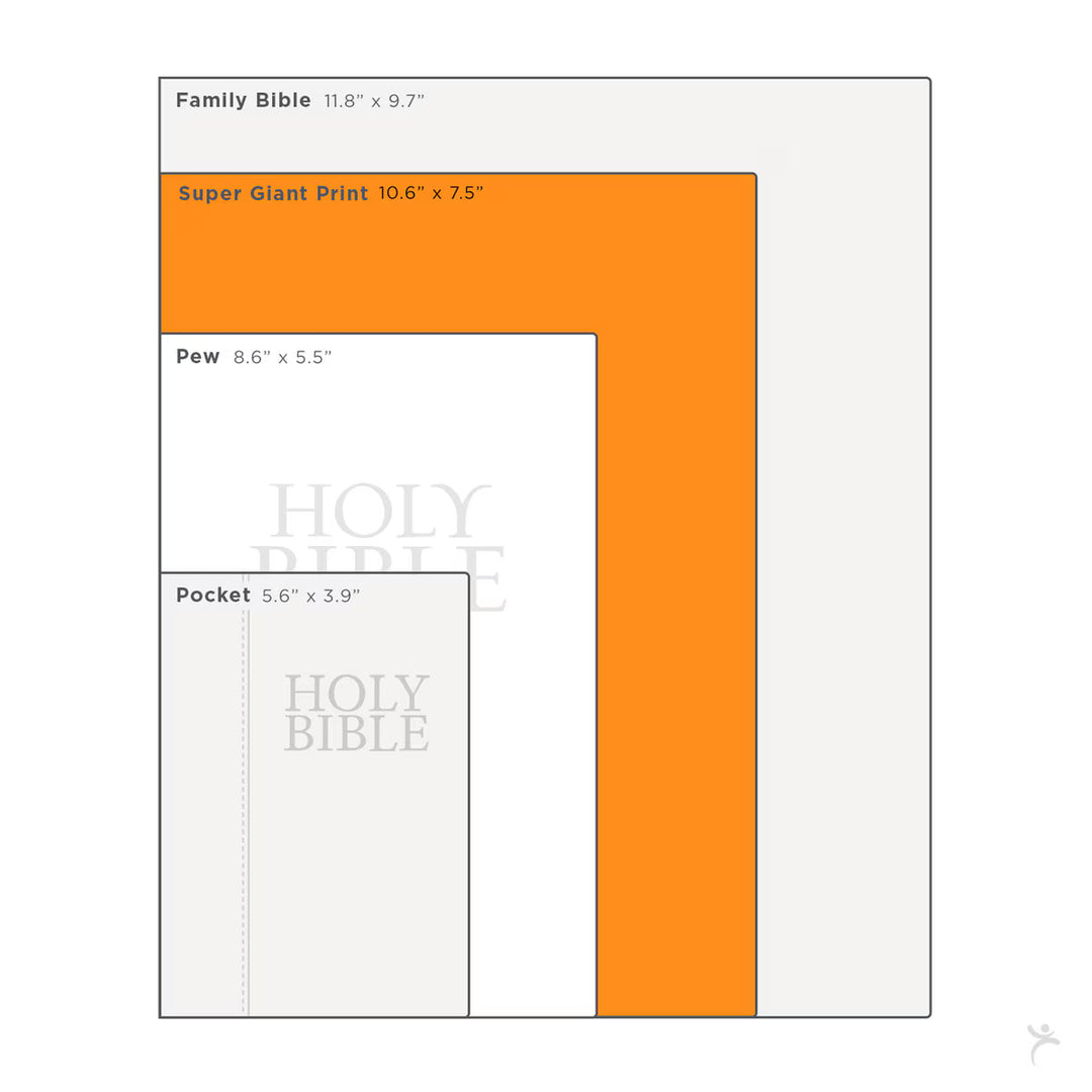 Saddle Tan Faux Leather Super Giant Print King James Version Bible