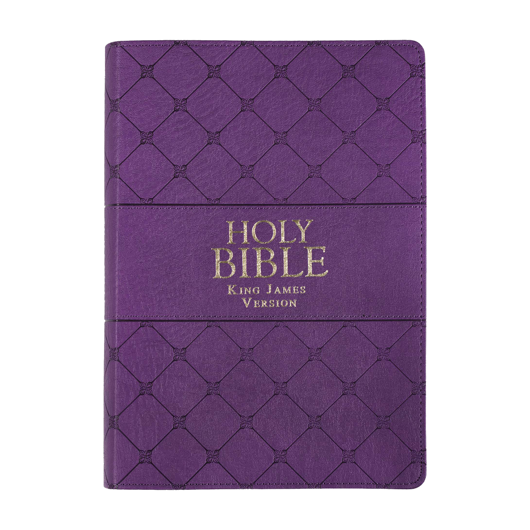 Purple Faux Leather Super Giant Print King James Version Bible