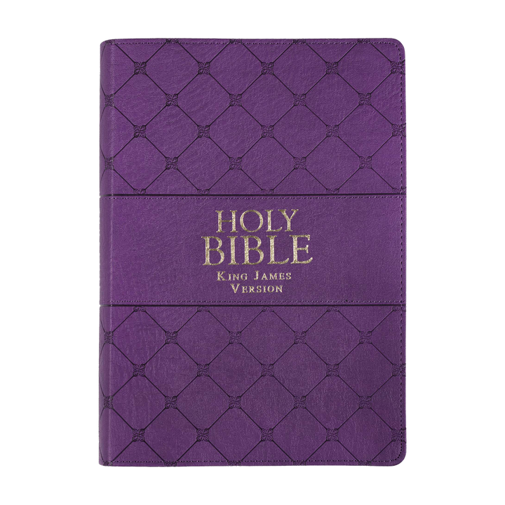 Purple Faux Leather Super Giant Print King James Version Bible