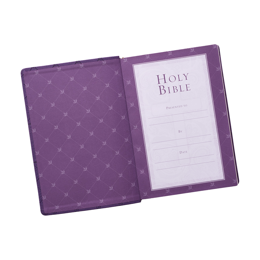 Purple Faux Leather Super Giant Print King James Version Bible