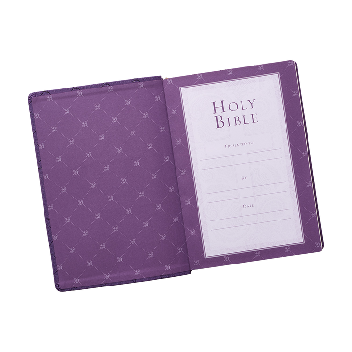 Purple Faux Leather Super Giant Print King James Version Bible
