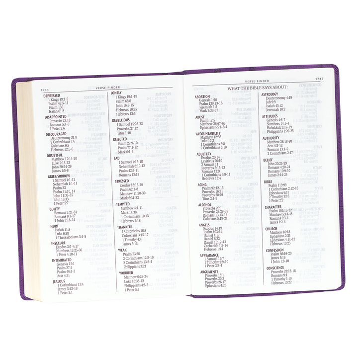 Purple Faux Leather Super Giant Print King James Version Bible