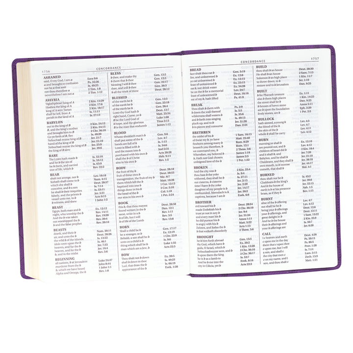 Purple Faux Leather Super Giant Print King James Version Bible