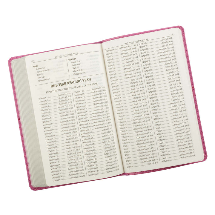 Pink Faux Leather King James Version Gift Edition Bible