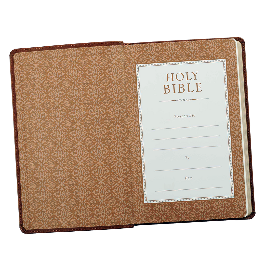 Saddle Tan Faux Leather Gift Edition King James Version Bible