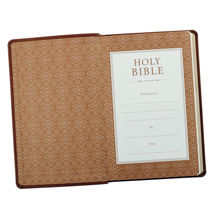 Saddle Tan Faux Leather Gift Edition King James Version Bible