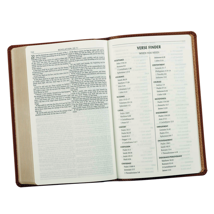Saddle Tan Faux Leather Gift Edition King James Version Bible