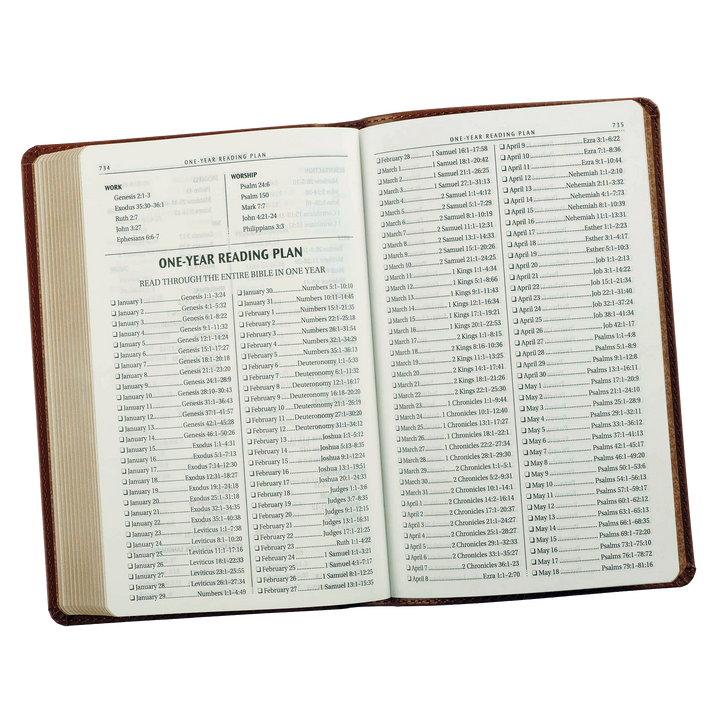 Saddle Tan Faux Leather Gift Edition King James Version Bible