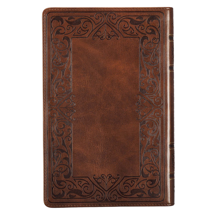 Medium Brown King James Version Deluxe Gift Bible with Thumb Index