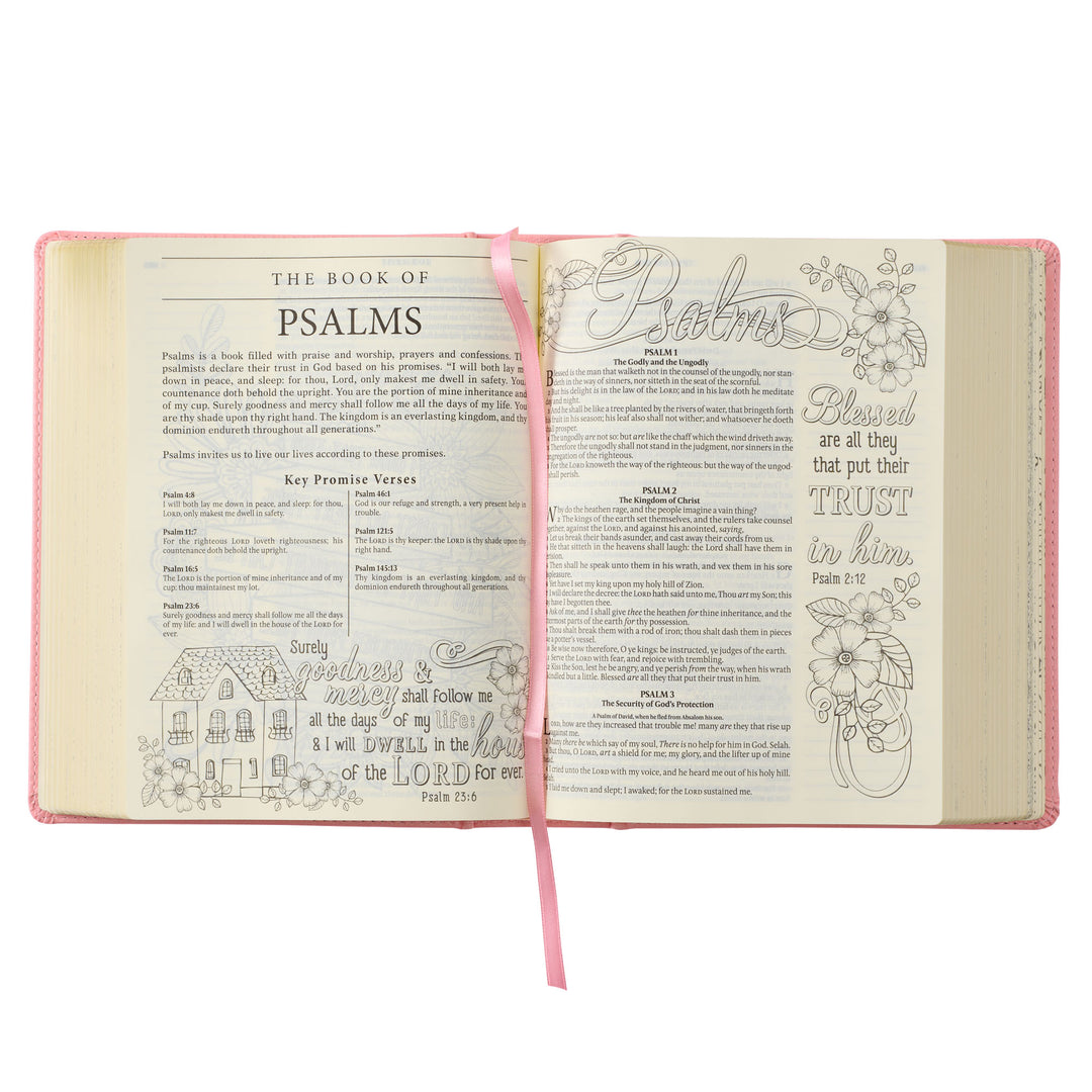 Pink Hardcover Faux Leather KJV My Promise Bible
