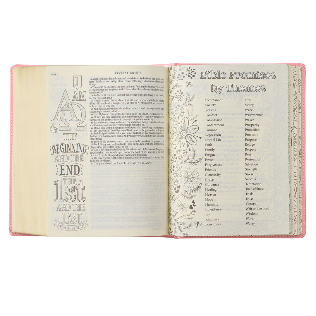Pink Hardcover Faux Leather KJV My Promise Bible