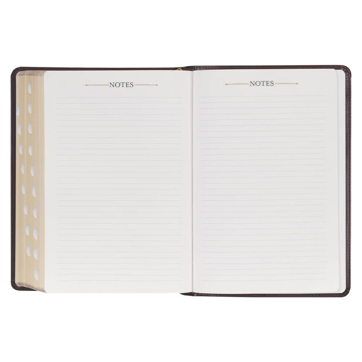 KJV Burgundy Faux Leather Study Bible with Thumb Index