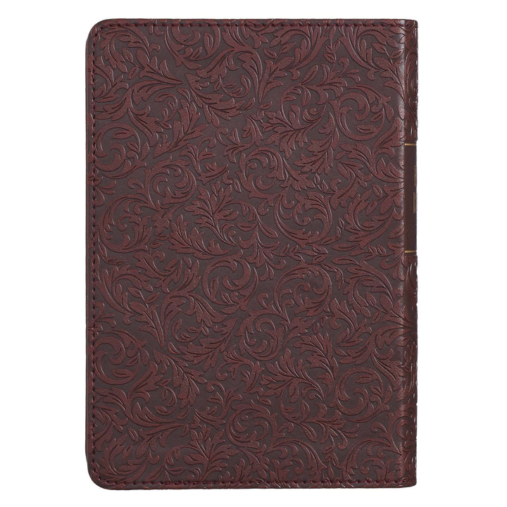 Medium Brown Faux Leather Large Print Compact King James Version Bible
