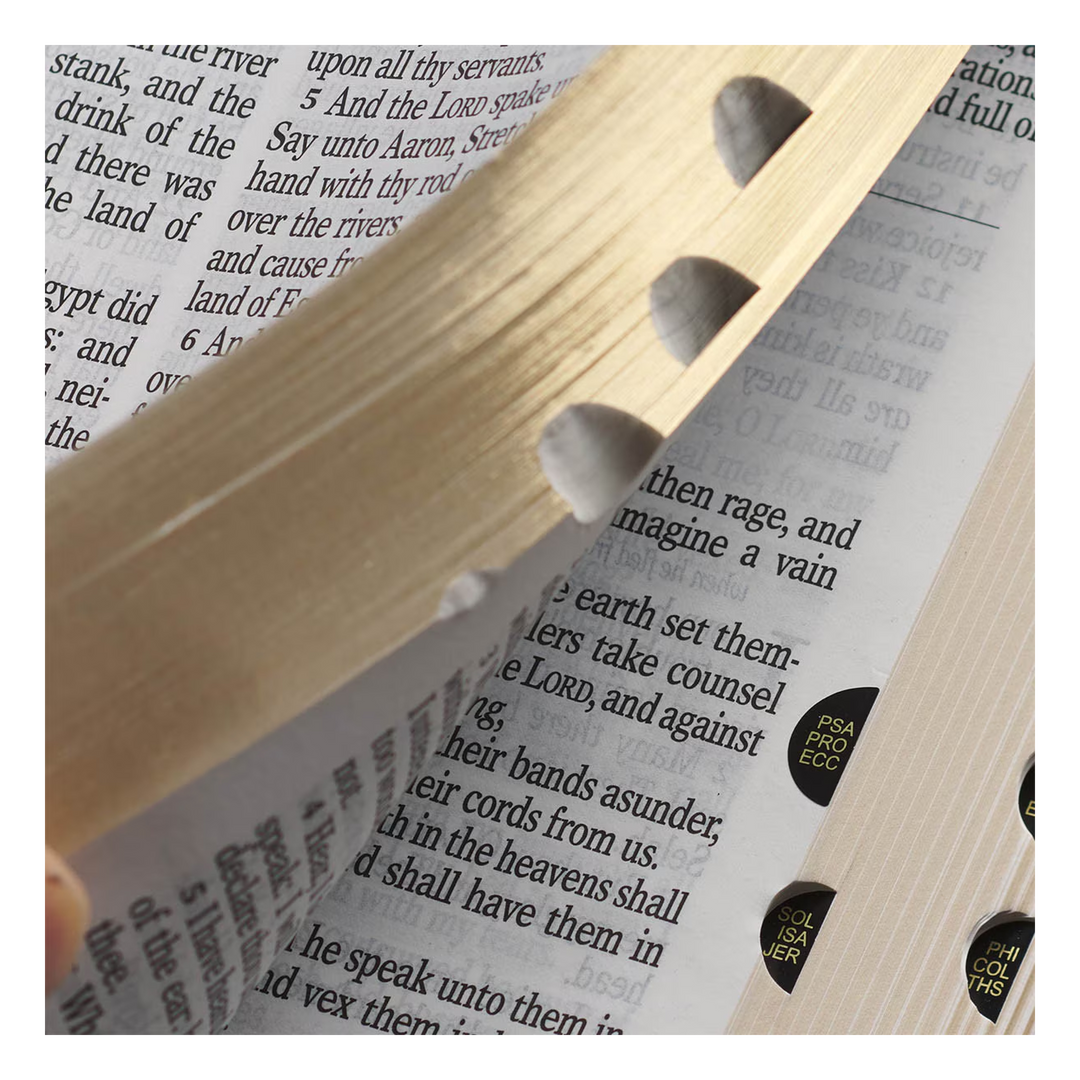 Purple Floral Faux Leather Giant Print Standard-size King James Version Bible with Thumb Index
