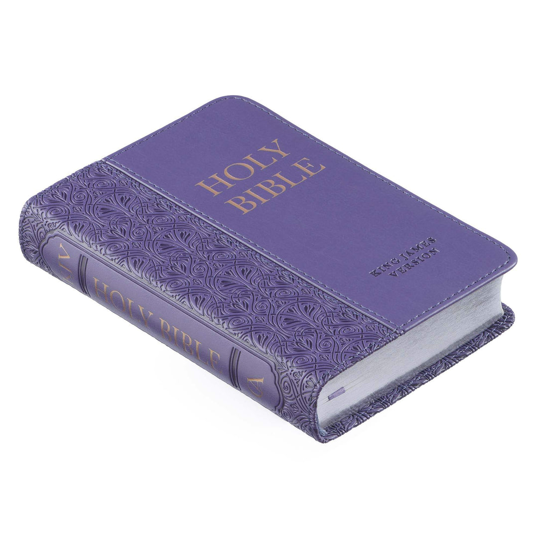 Purple Faux Leather King James Version Mini Pocket Bible