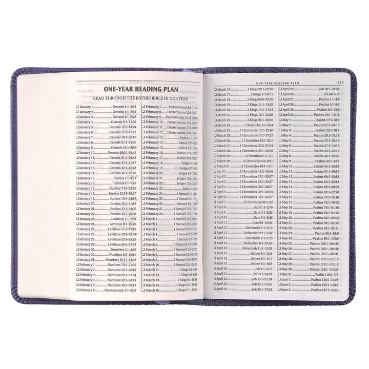 Purple Faux Leather King James Version Mini Pocket Bible