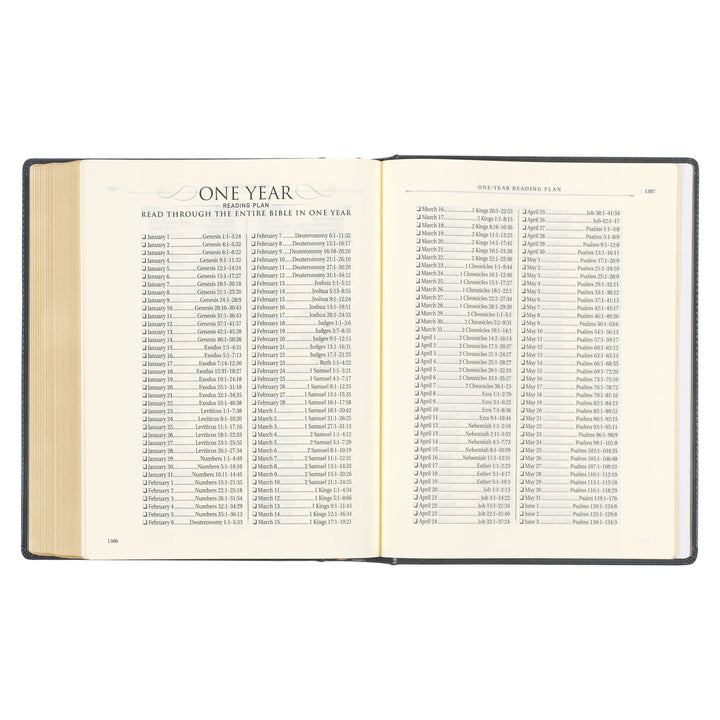 Iron Gray Faux Leather Hardcover Large Print King James Version Note-taking Bible