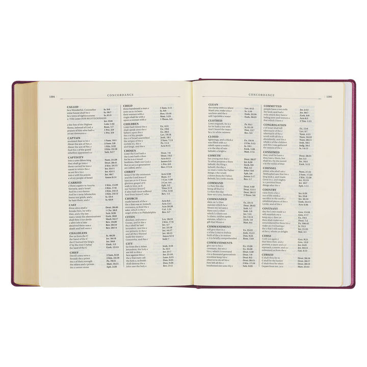 Red Plum Faux Leather Hardcover Large Print King James Version Note-taking Bible