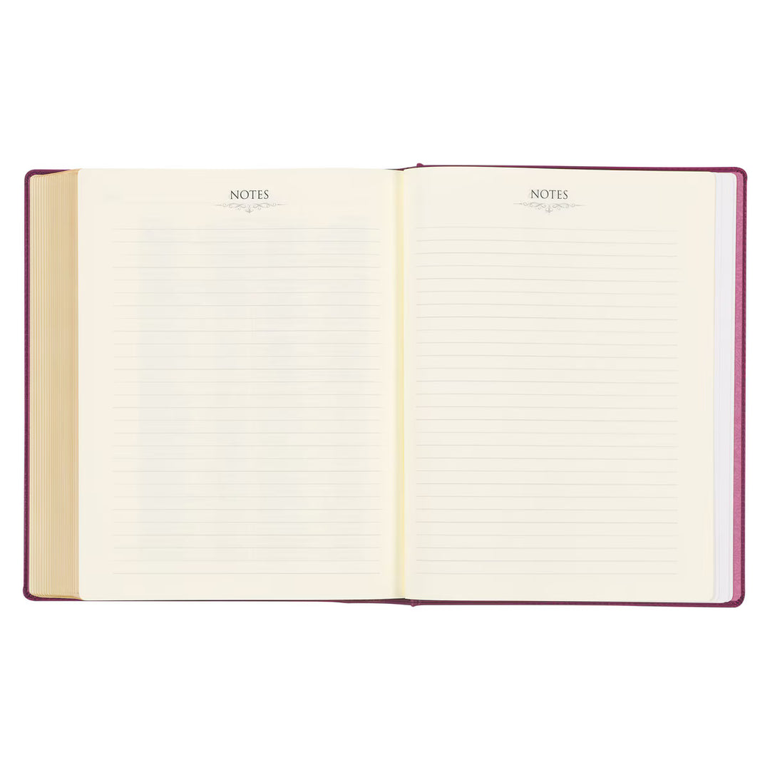 Red Plum Faux Leather Hardcover Large Print King James Version Note-taking Bible