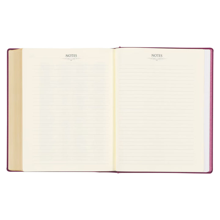 Red Plum Faux Leather Hardcover Large Print King James Version Note-taking Bible