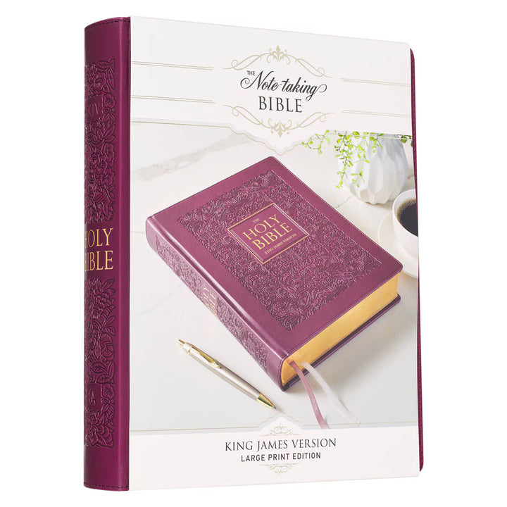 Red Plum Faux Leather Hardcover Large Print King James Version Note-taking Bible