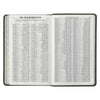 Gray and Black Faux Leather Giant Print Standard-size King James Version Bible with Thumb Index