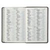 Gray and Black Faux Leather Giant Print Standard-size King James Version Bible with Thumb Index