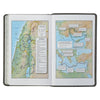 Gray and Black Faux Leather Giant Print Standard-size King James Version Bible with Thumb Index