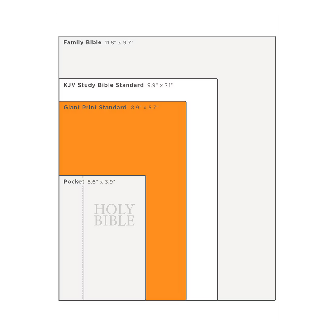 Saddle Tan and Butterscotch Faux Leather Giant Print Standard-size King James Version Bible with Thumb Indexing