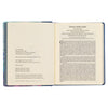 Blue Floral Faux Leather Hardcover Note-taking Bible