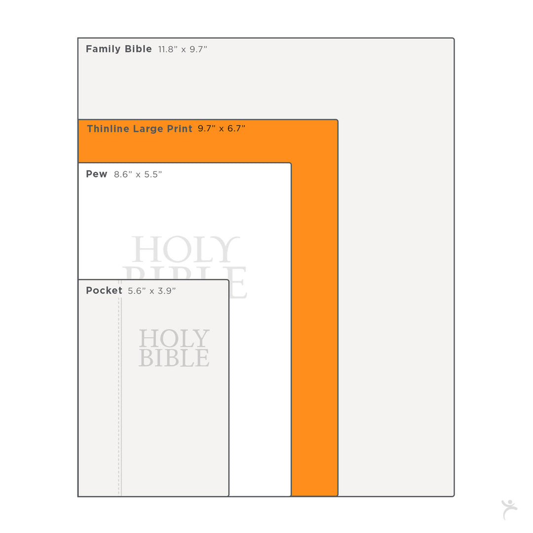 Sunrise Pink Faux Leather Large Print Thinline King James Version Bible with Zippered Closure and Thumb Indexj