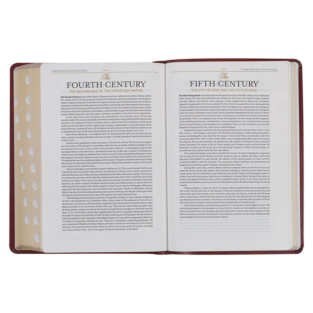 Diamond Grid Saddle Tan Faux Leather King James Version Study Bible with Thumb Index